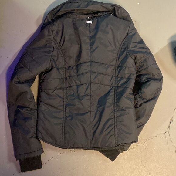 Size Small Roxy Quilted Navy Blue + Hot Pink Windbreaker - Picture 3 of 5